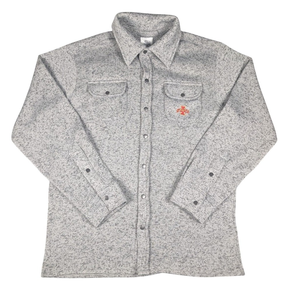 Rivalry Threads 91 Iowa State Cyclones Fleece Lined Shirt Jacket‎ Grey Mens L